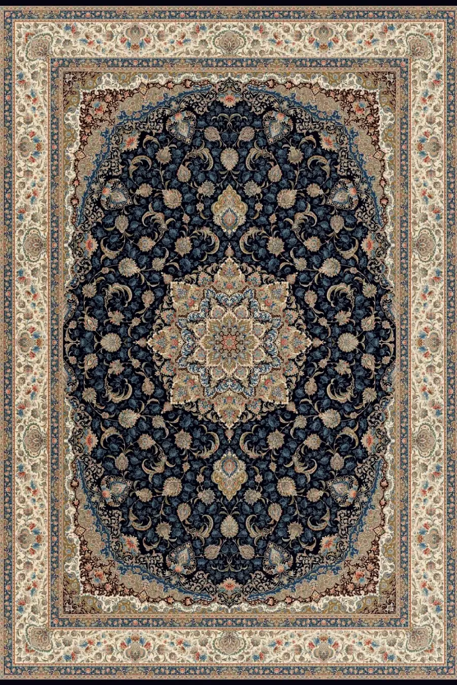فرش مشهد 1700 شانه کد 817502 (رنگبندی متنوع)