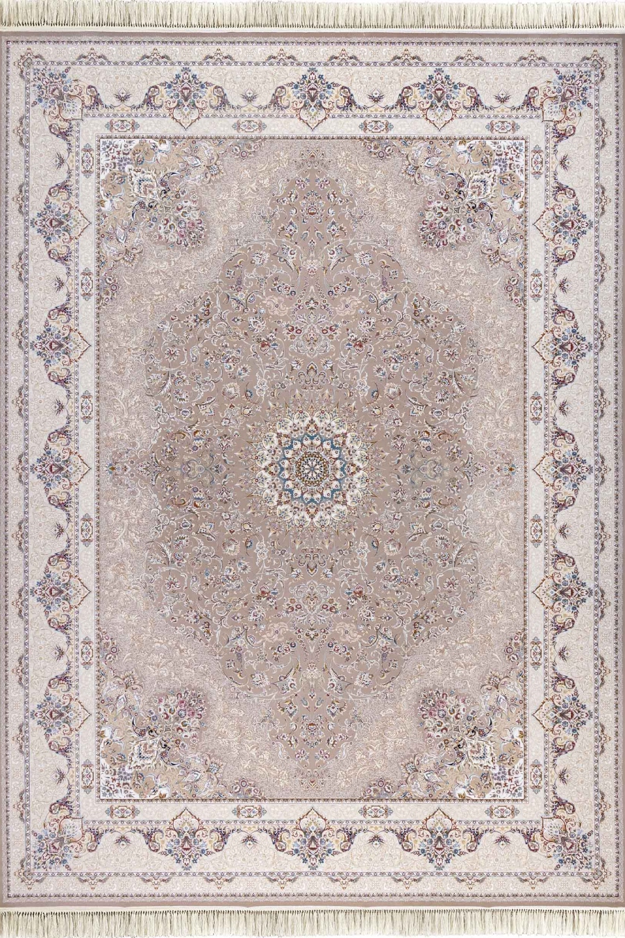 فرش داریوش 1500 شانه کلکسیون مینیاتور کد D1518 زمینه ترمه ای (برجسته)