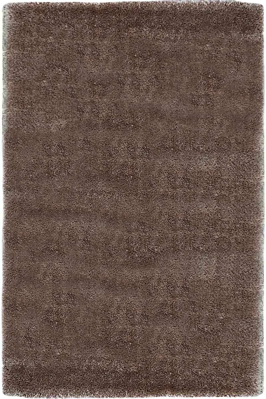 فرش کاشان شگی (فلوکاتی) طرح ساده رنگ نسکافه ای
