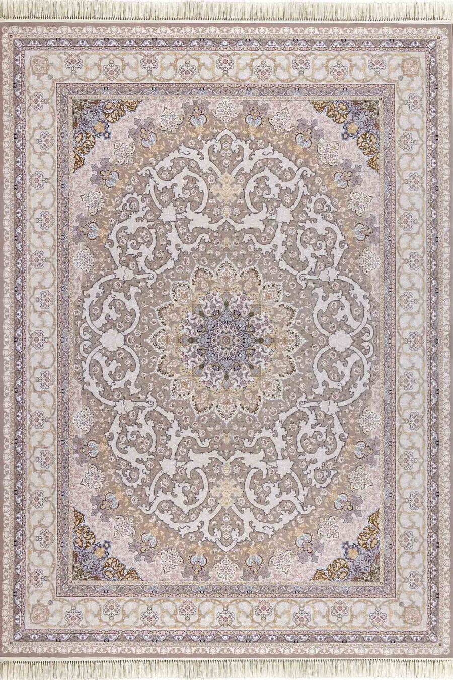 فرش داریوش 1500 شانه کلکسیون مینیاتور کد D1545 زمینه ترمه ای (برجسته)