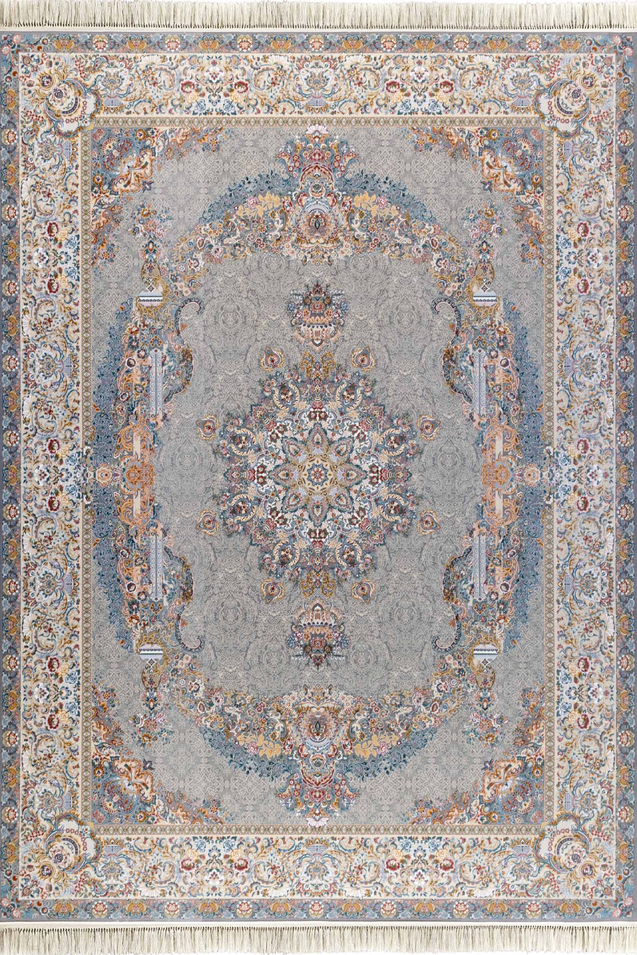 فرش داریوش 1500 شانه کلکسیون مینیاتور کد D1528 زمینه فیلی (برجسته)