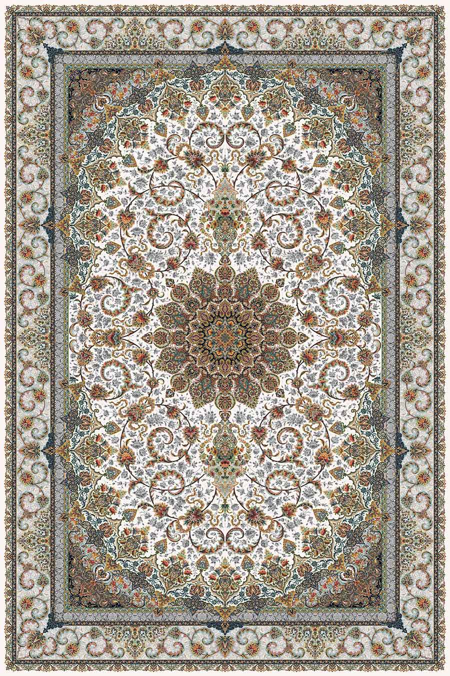 فرش ستاره کویر یزد 1500 شانه کلکسیون ستارگان کویر کد TX500 زمینه 1003 (برجسته)