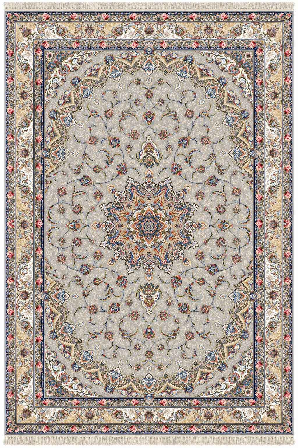 فرش ستاره کویر یزد 1000 شانه کلکسیون عالی قاپو کد HA50 زمینه 3032 (برجسته)